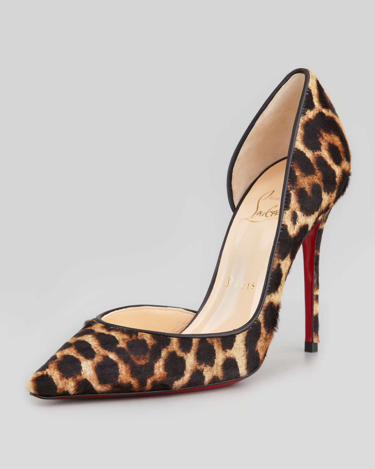 cheetah print red bottom heels