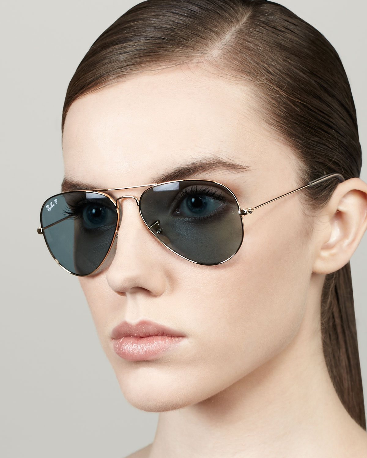 Lyst - Ray-Ban Polarized Aviator Sunglasses Sky Blue in