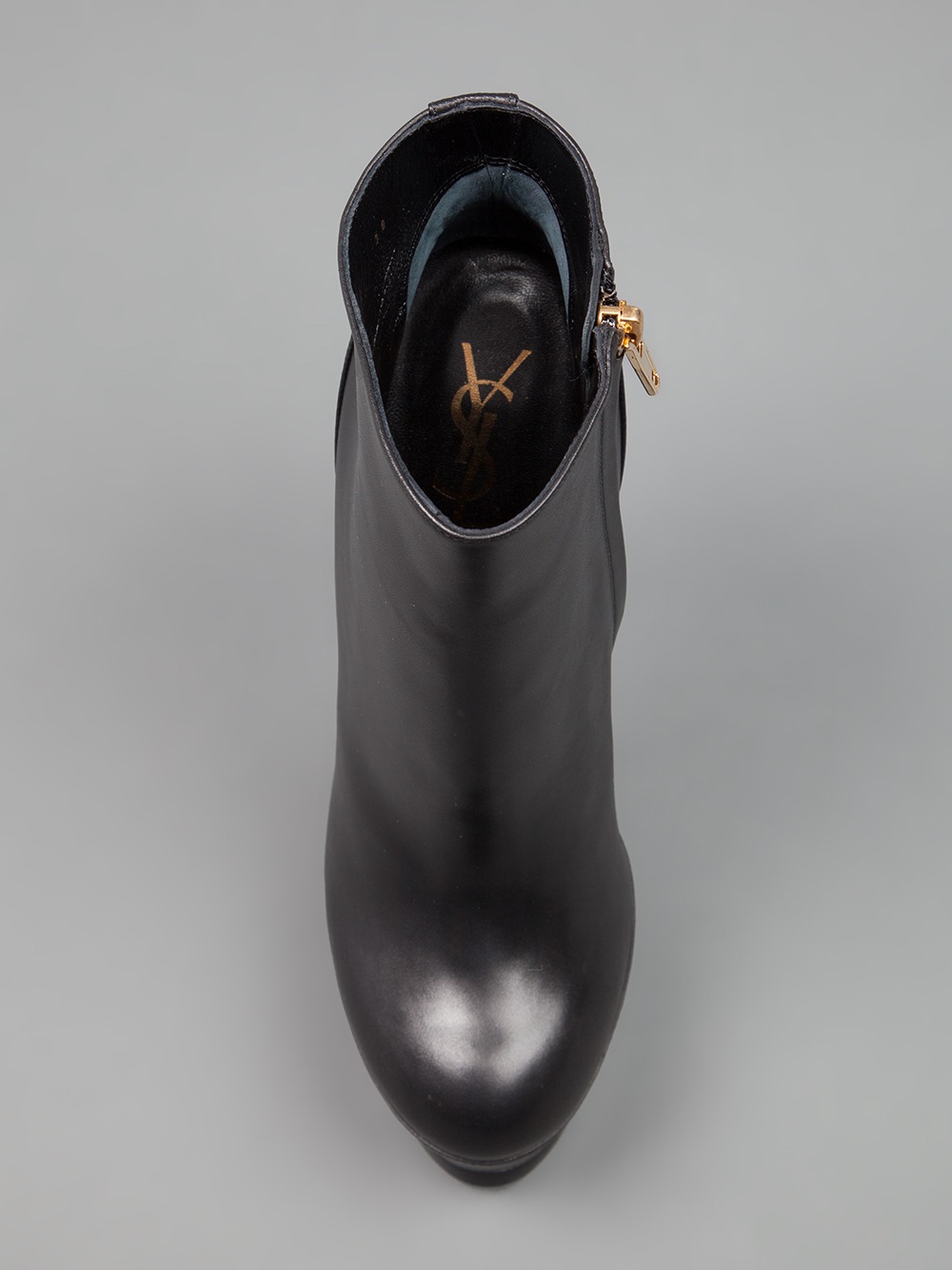 Saint laurent Platform Ankle Boot in Black | Lyst