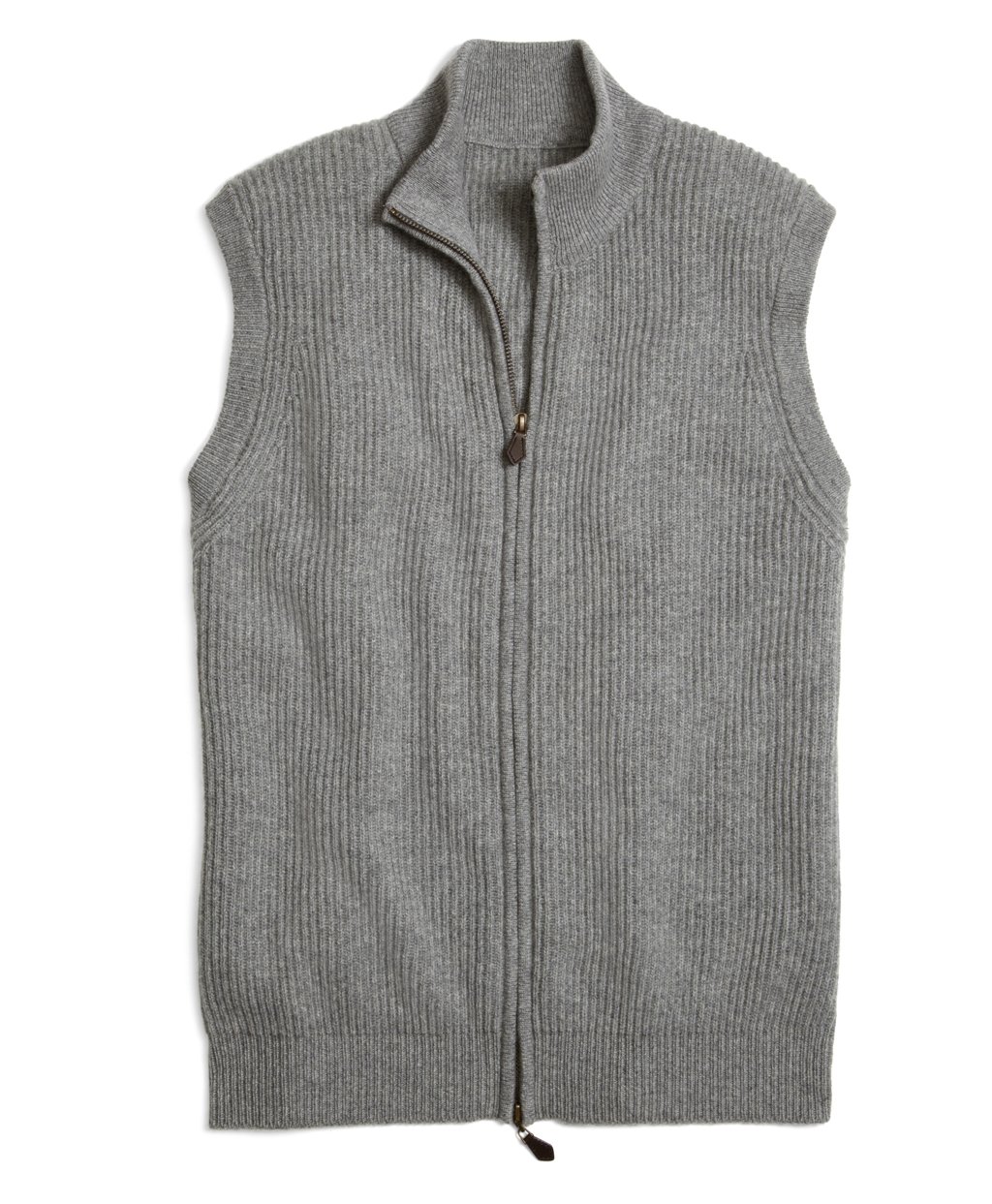 Lyst - Brooks Brothers Cashmere Full-zip Vest in Gray for Men