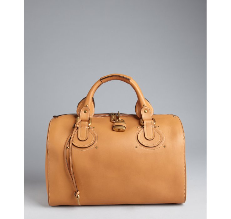 Chlo Tan Leather Aurore Bowling Bag in Brown (tan) | Lyst  