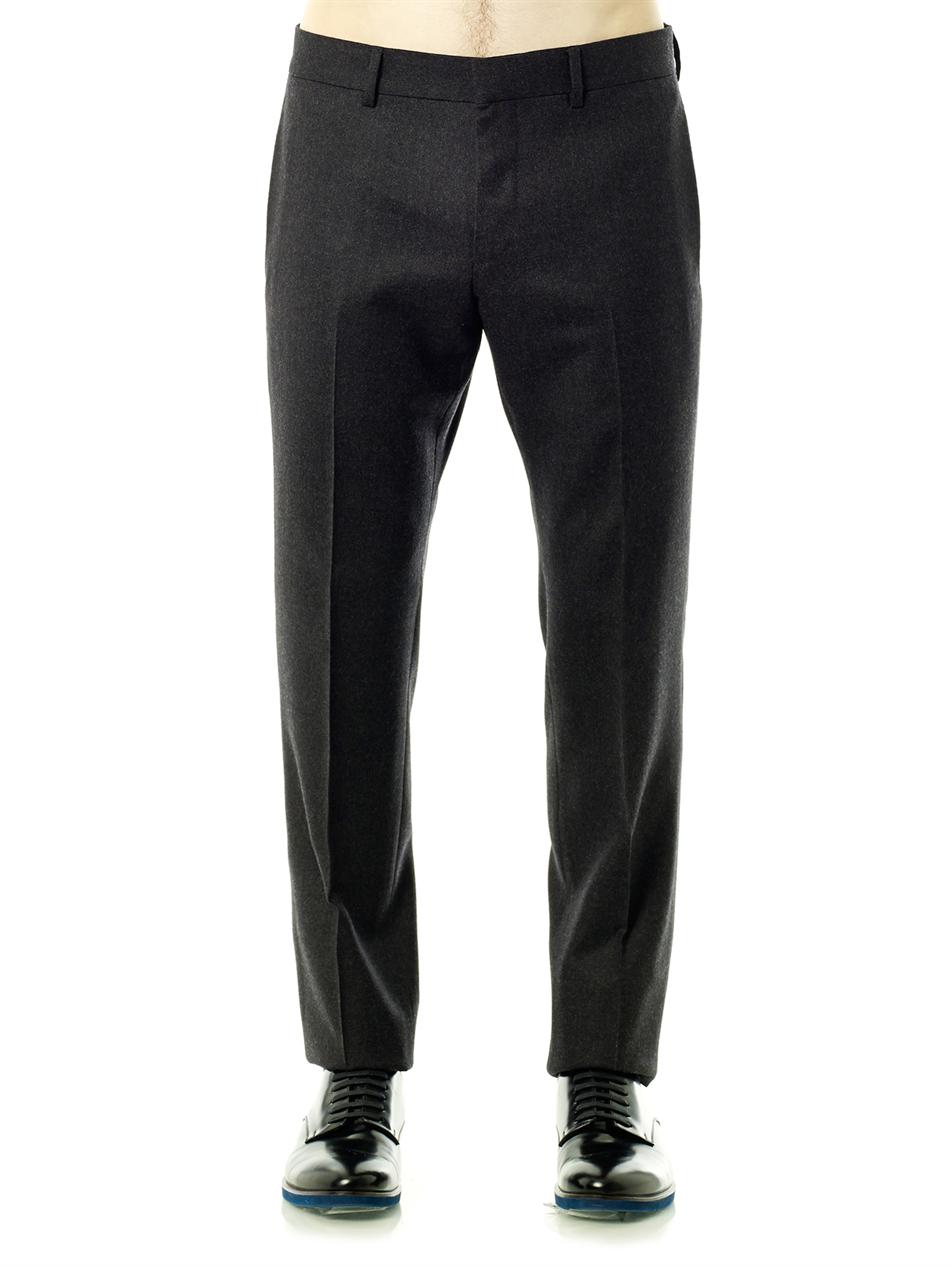 Gucci Wool Tailored Trousers in Gray for Men (grey) | Lyst