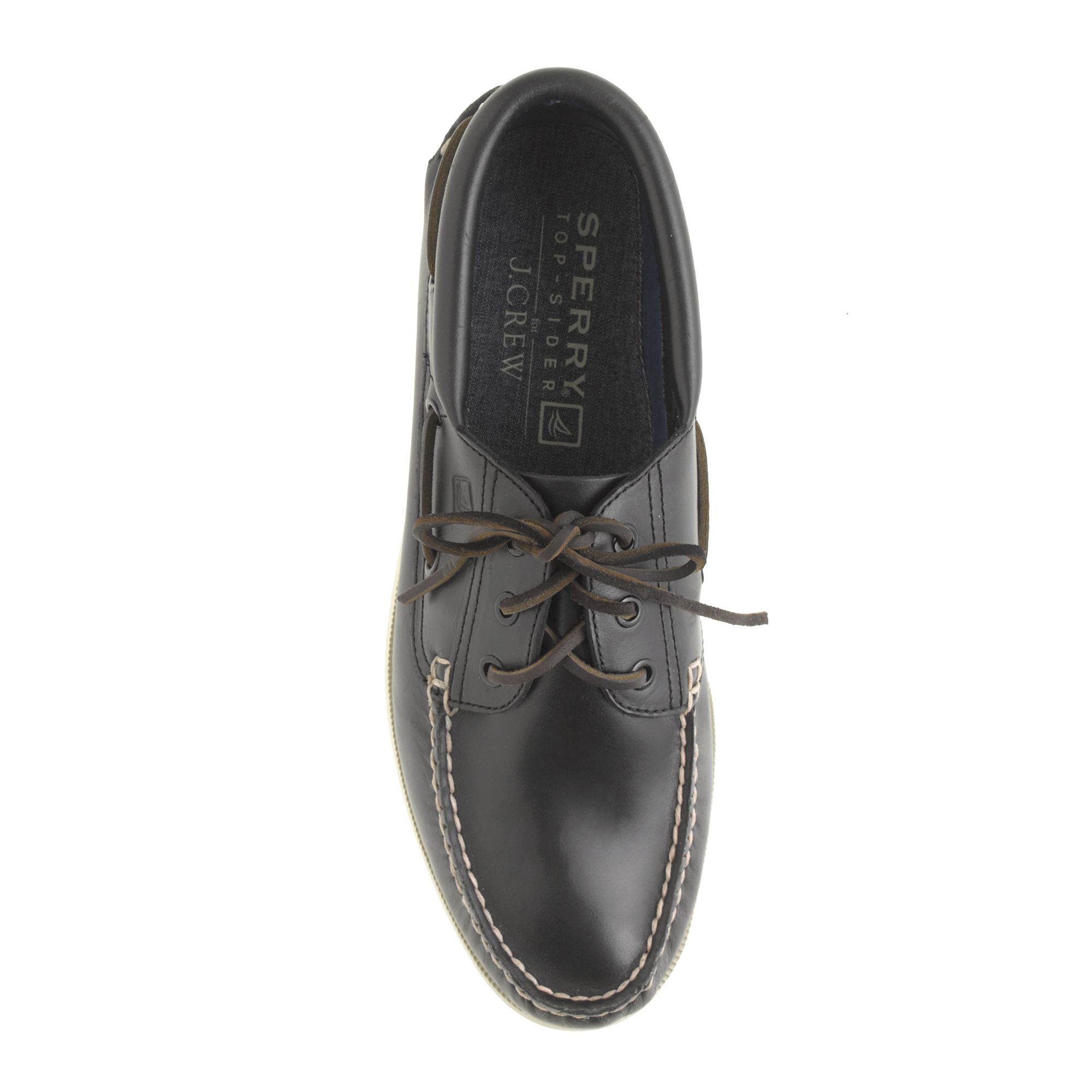 J.crew Sperry Top-sider Authentic Original 3-eye Boat Shoes in Black ...