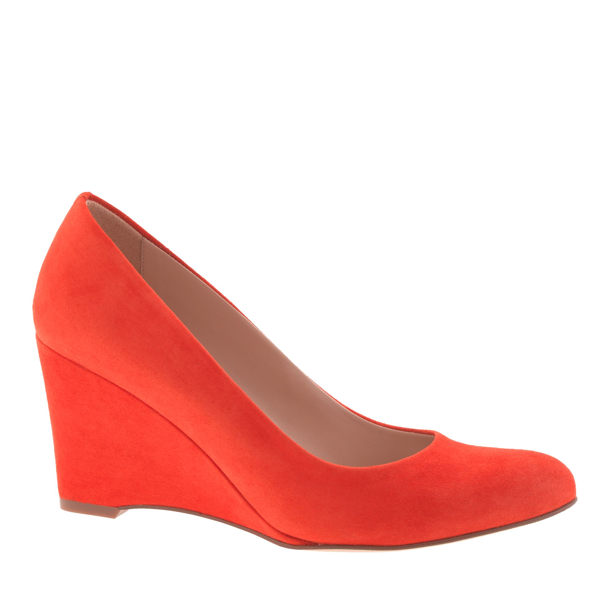 J.crew Martina Suede Wedges in Red | Lyst