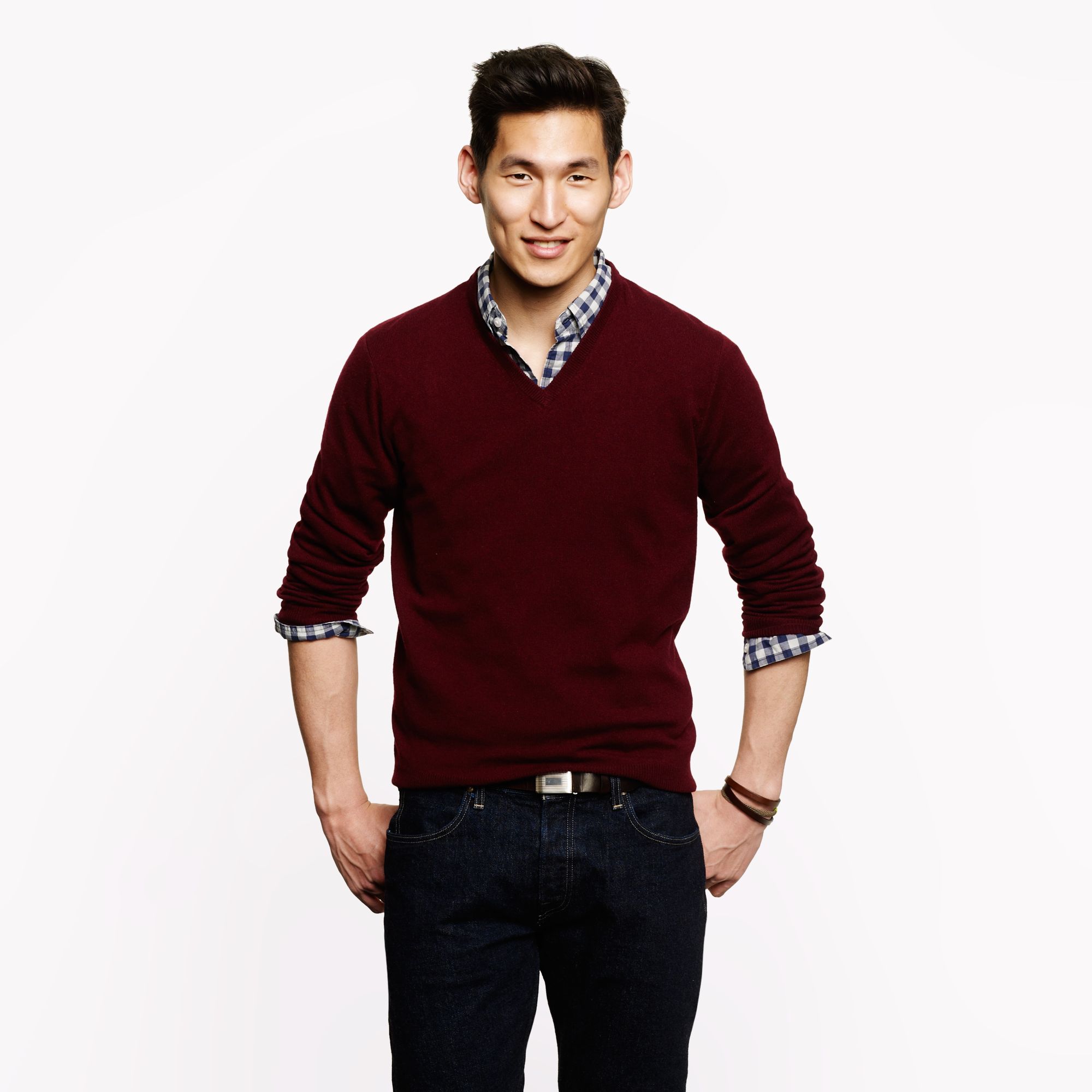 J.Crew | Red Italian Cashmere V-neck Sweater for Men | Lyst