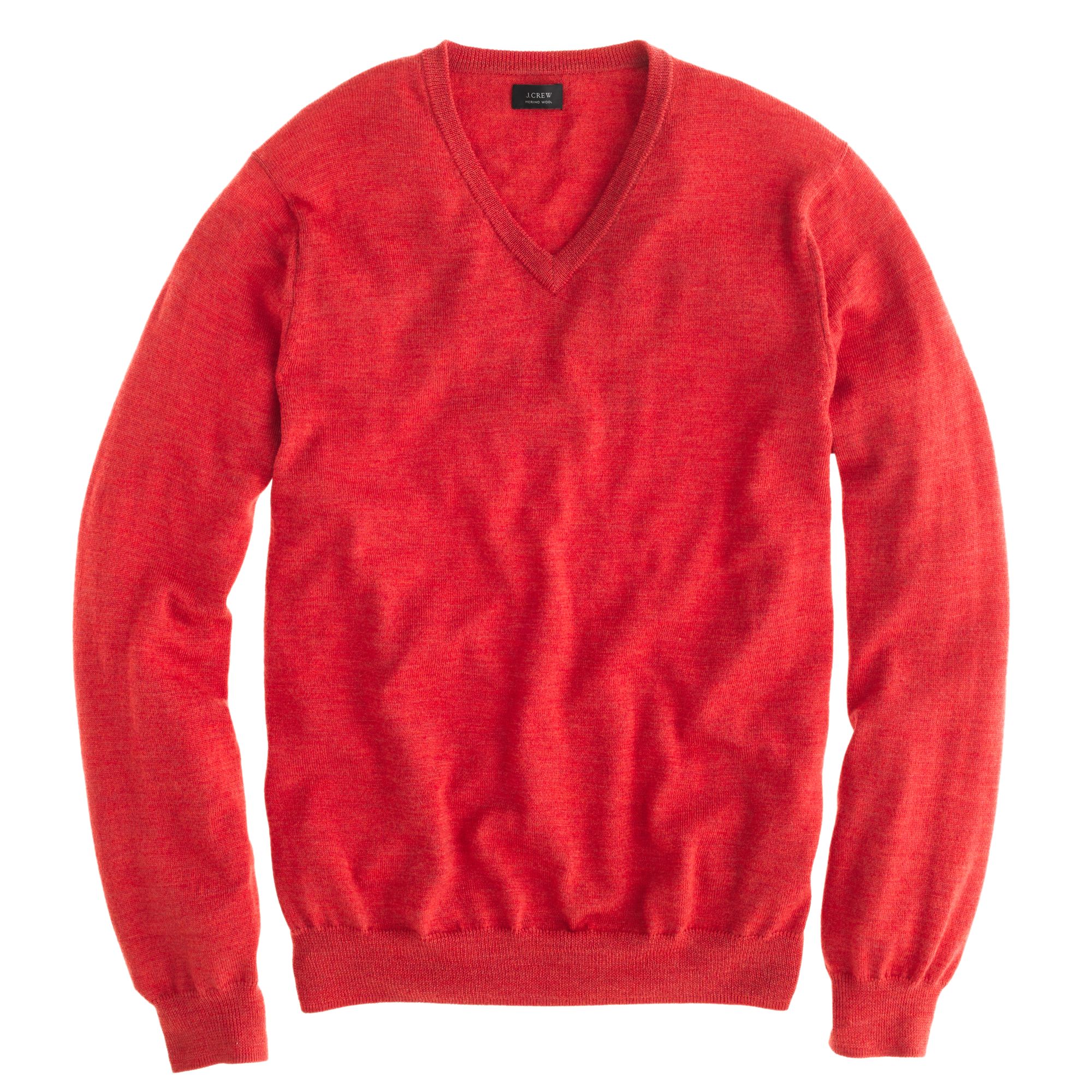 J.crew Tall Merino V-neck Sweater in Red for Men (hthr cinnabar) | Lyst