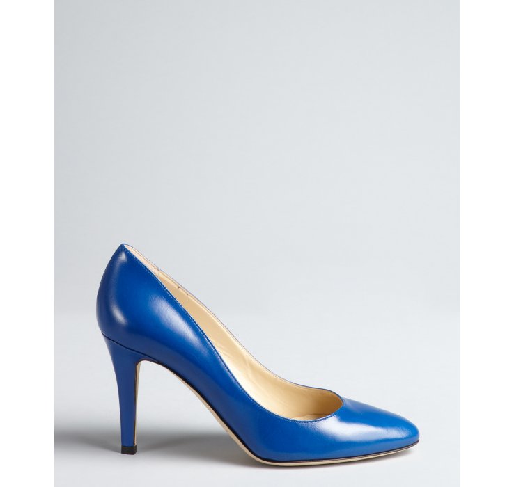 2017 Autumn Pumps Navy Blue Suede Women Round Toe 100mm High Heels Sapatos Femininos De Salto 