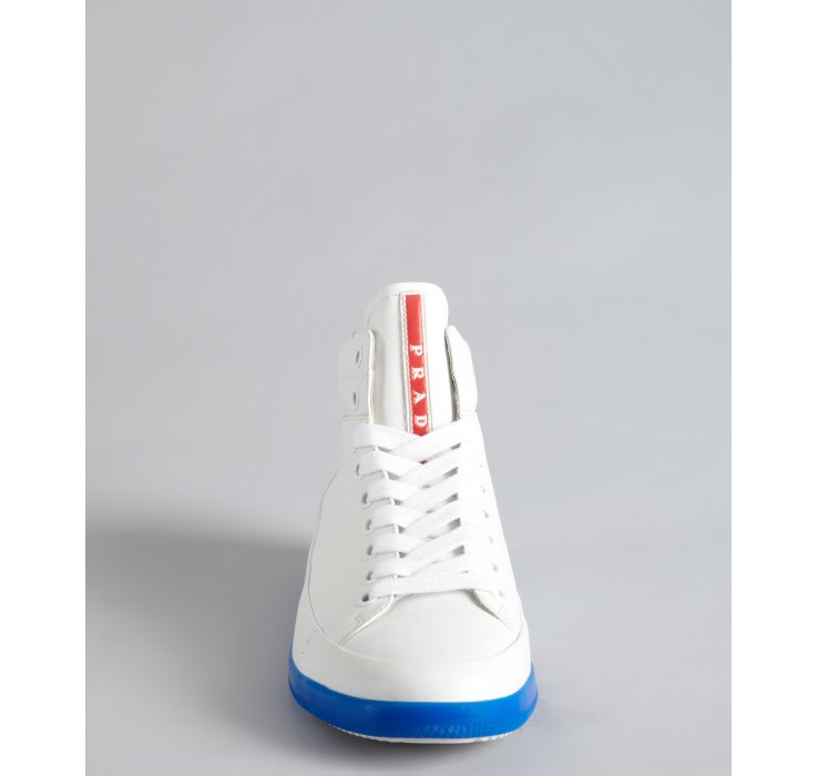 prada high top sneakers white