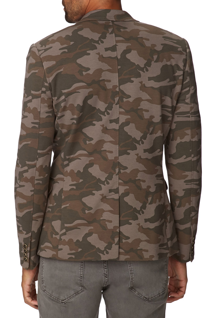 Lyst Forever 21 Knit Camo Blazer in Green for Men