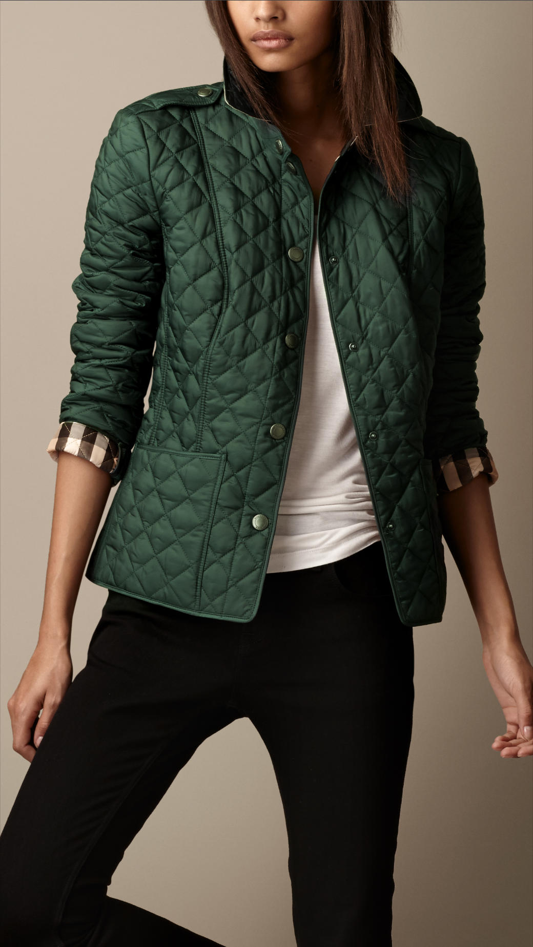 Lyst - Burberry Heritage Quilted Jacket in Green