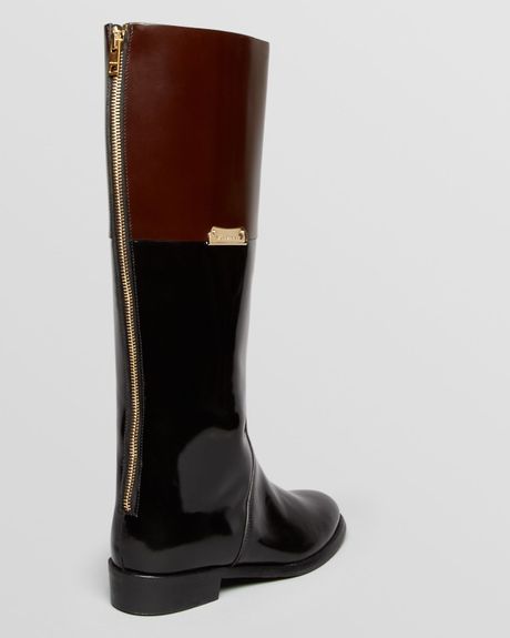 Burberry Riding Boots Camberley in Brown (Deep Claret/Black) | Lyst