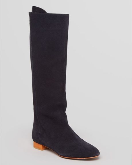 Chloé Tall Flat Boots in Black (Celtic Night) | Lyst