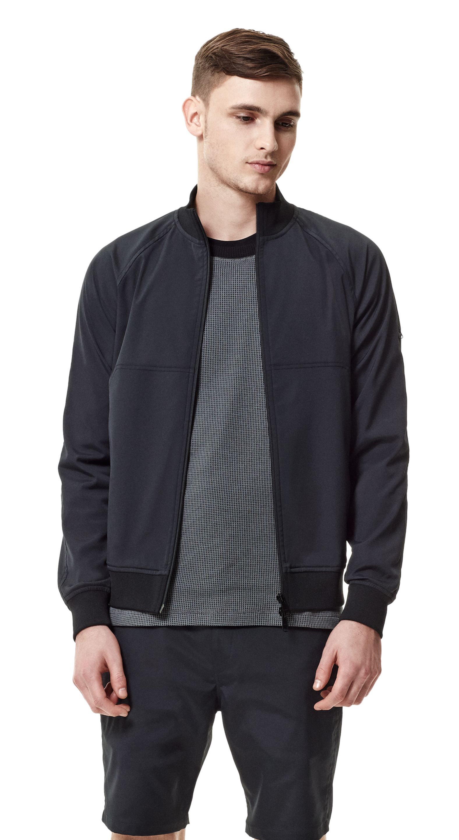 Theory Flasch Jacket in Sync Stretch Polyester in Black for Men | Lyst