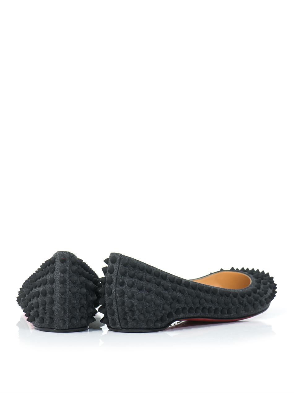 spike flat shoes christian louboutin pigalle spike flat shoes in gray lyst spike flat shoes christian louboutin pigalle spike flat shoes in gray lyst