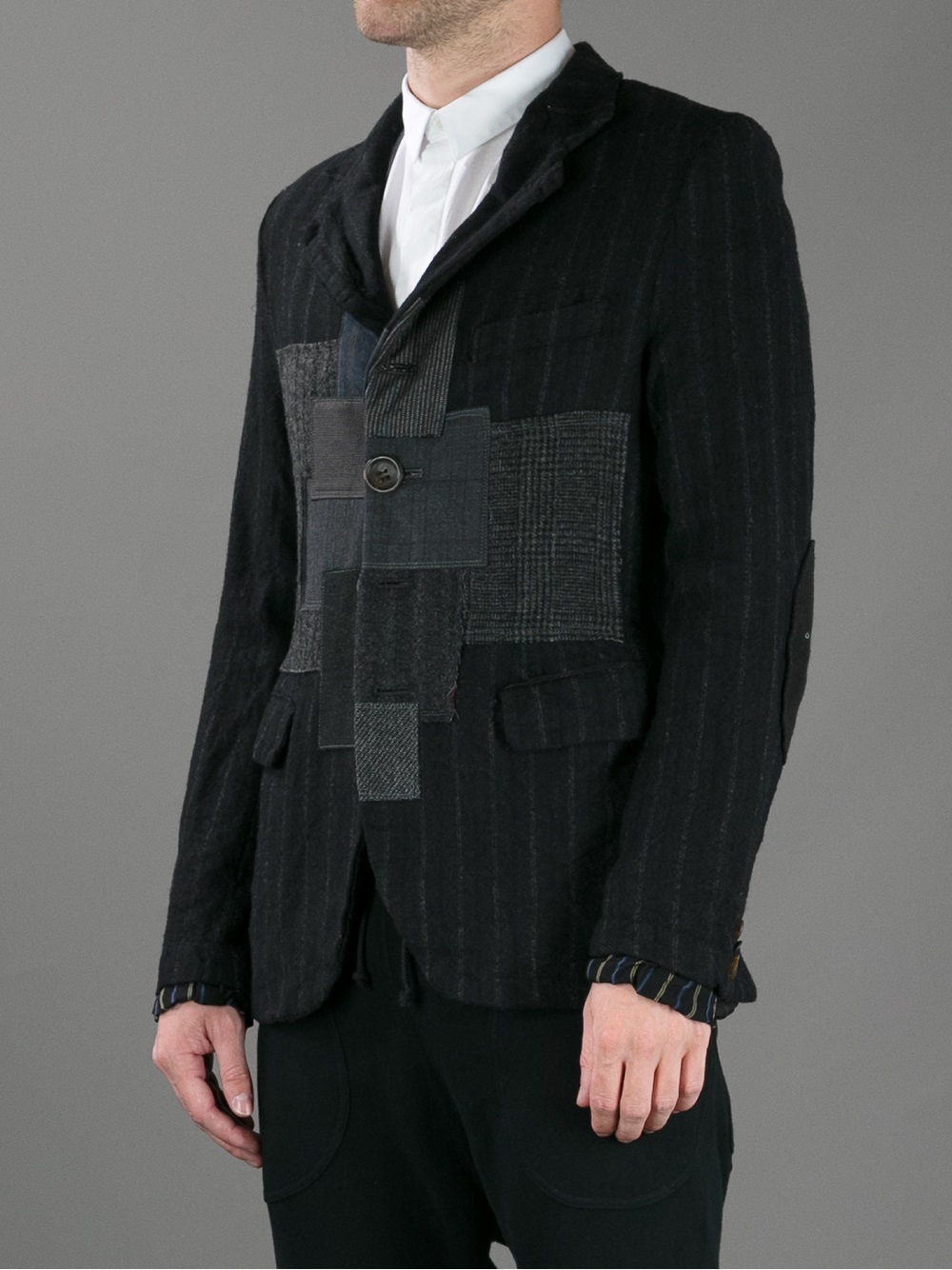 patchwork mens blazer