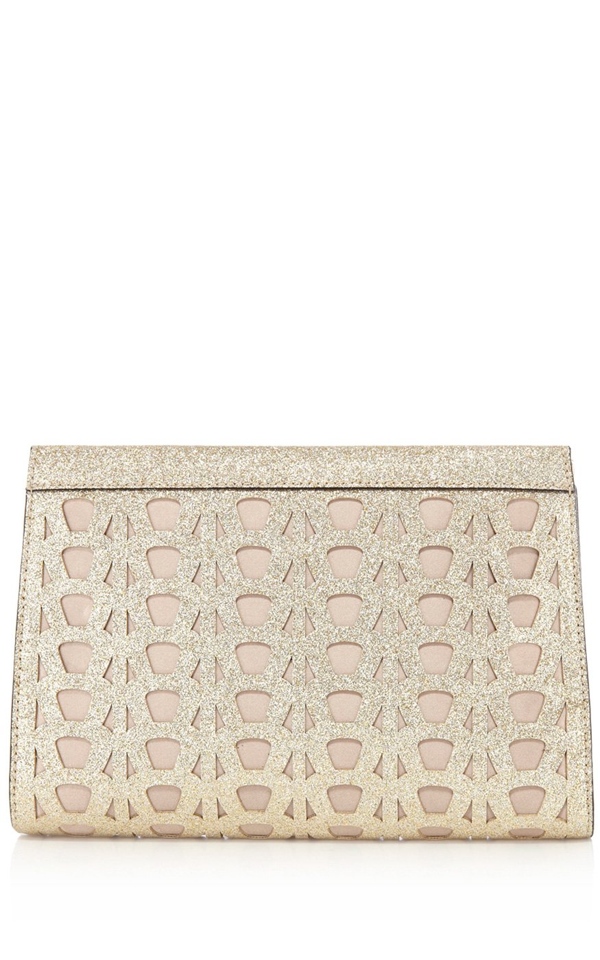 karen millen gold clutch