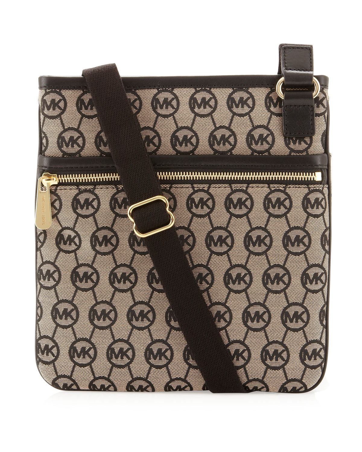 Michael Michael Kors Large Monogram Canvas Crossbody in Brown (BEIGE ...