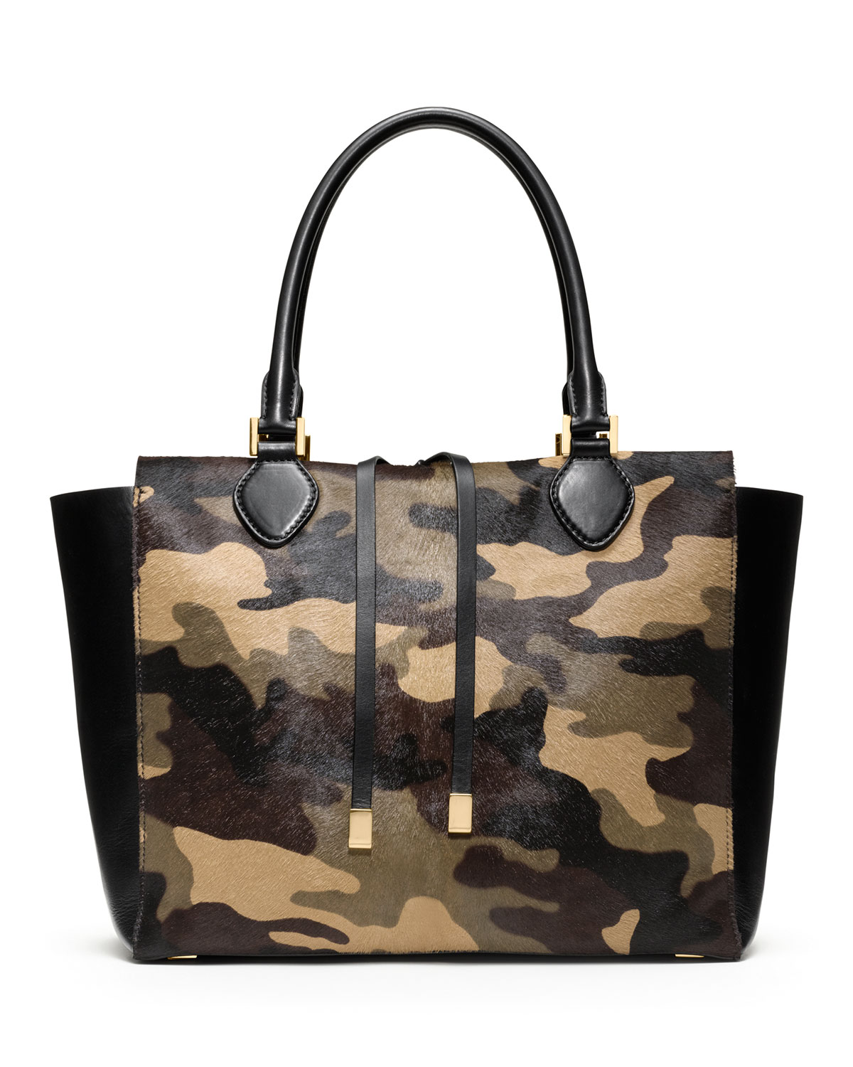 Lyst - Michael Kors Large Miranda Camouflage Calfhair Tote in Green