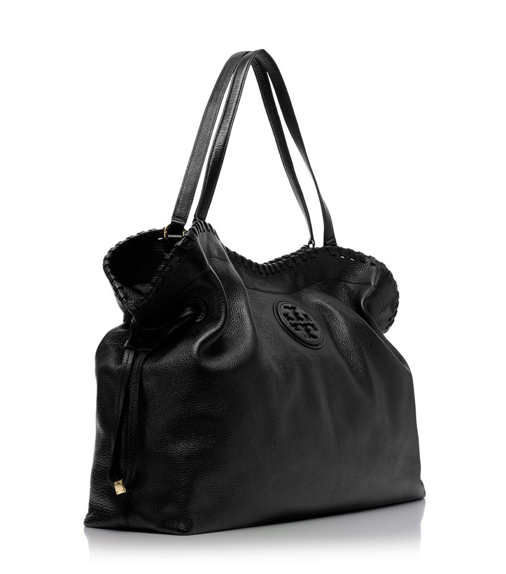 Tory Burch Marion Slouchy Tote in Black - Lyst