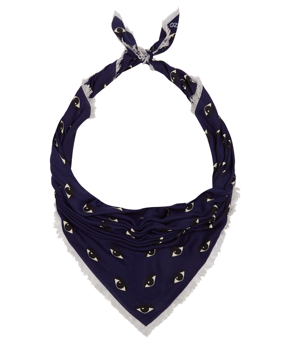 Lyst Kenzo Navy Eye Motif Scarf in Blue