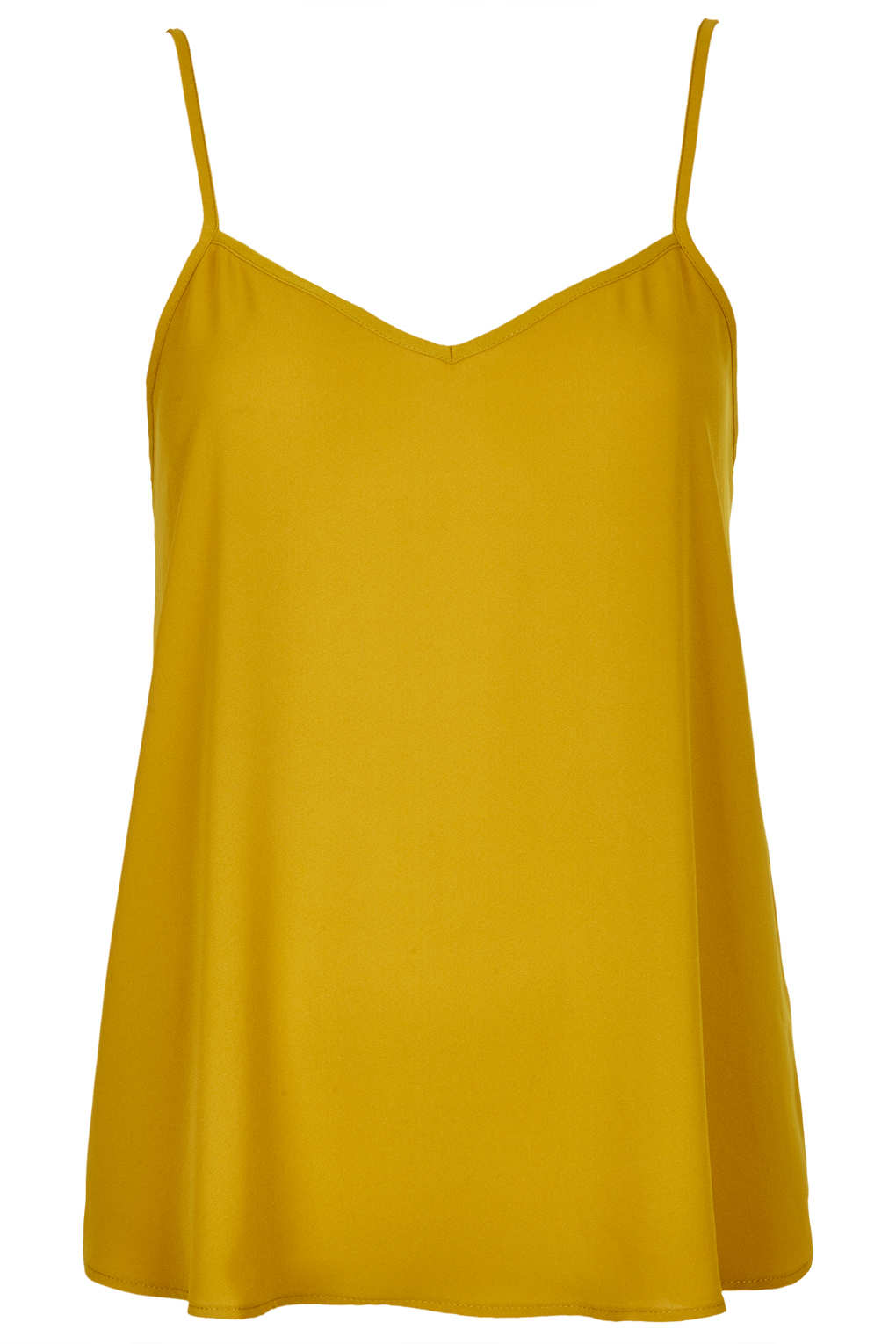 Lyst - Topshop Strappy V-neck Cami in Yellow