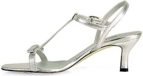 Vaneli Marielda Strappy Kitten Heel Sandal in Silver in Silver | Lyst