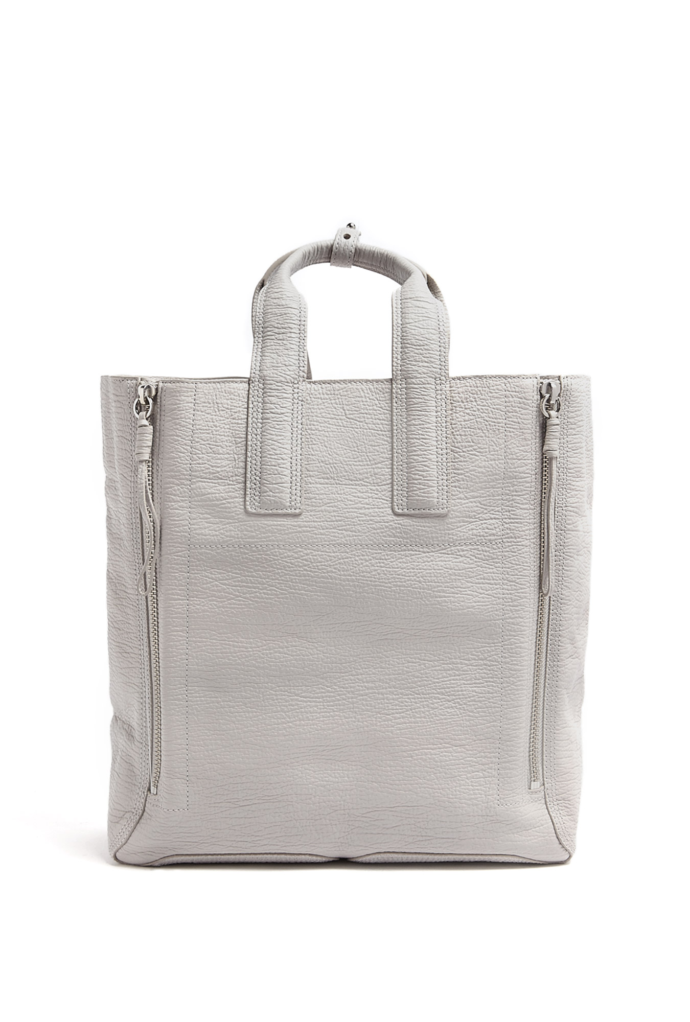 3.1 Phillip Lim Feather Neutral Shark Embossed Pashli Large Tote in ...