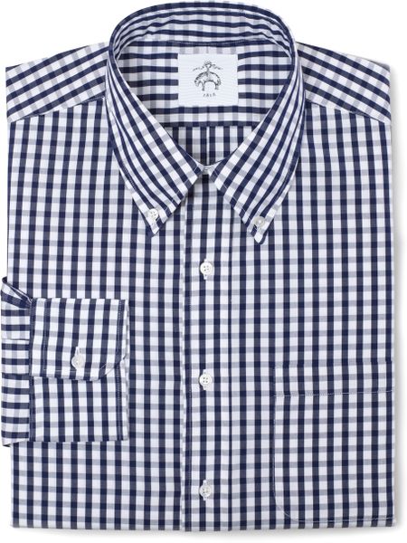 Brooks Brothers Black Fleece Long-Sleeve Button-Down Check Shirt in ...