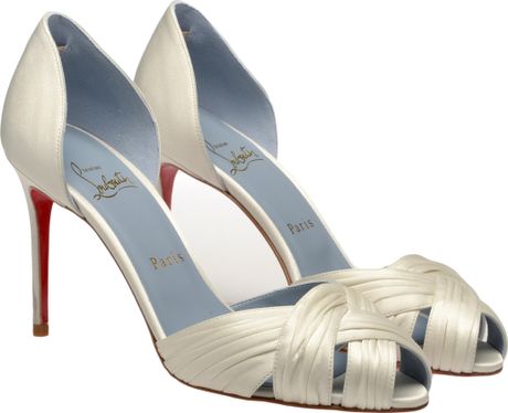 Christian Louboutin Comilfo Bridal Shoes in Beige (white) | Lyst