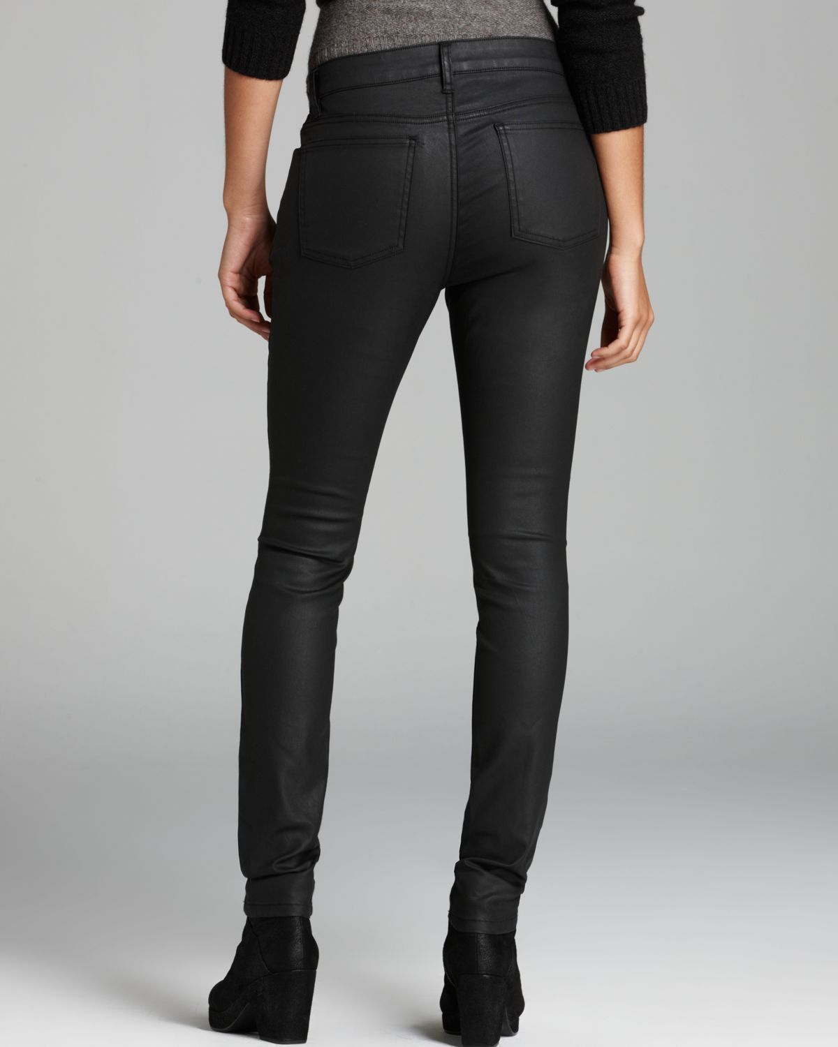 Eileen fisher Skinny Waxed Denim in Black Lyst