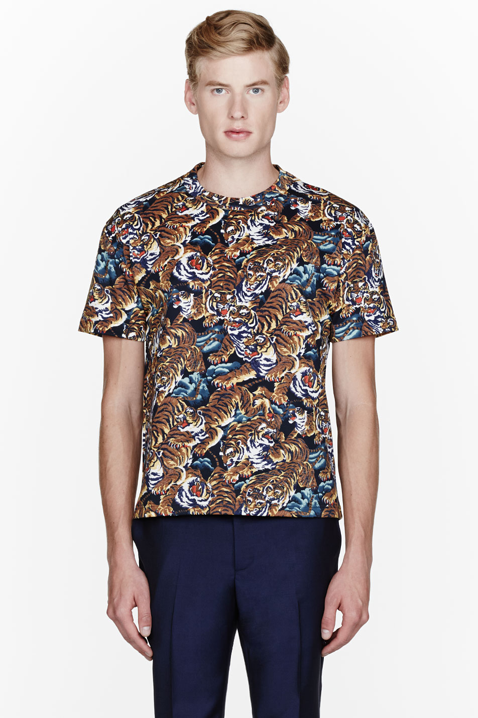 shiny tiger print shirt