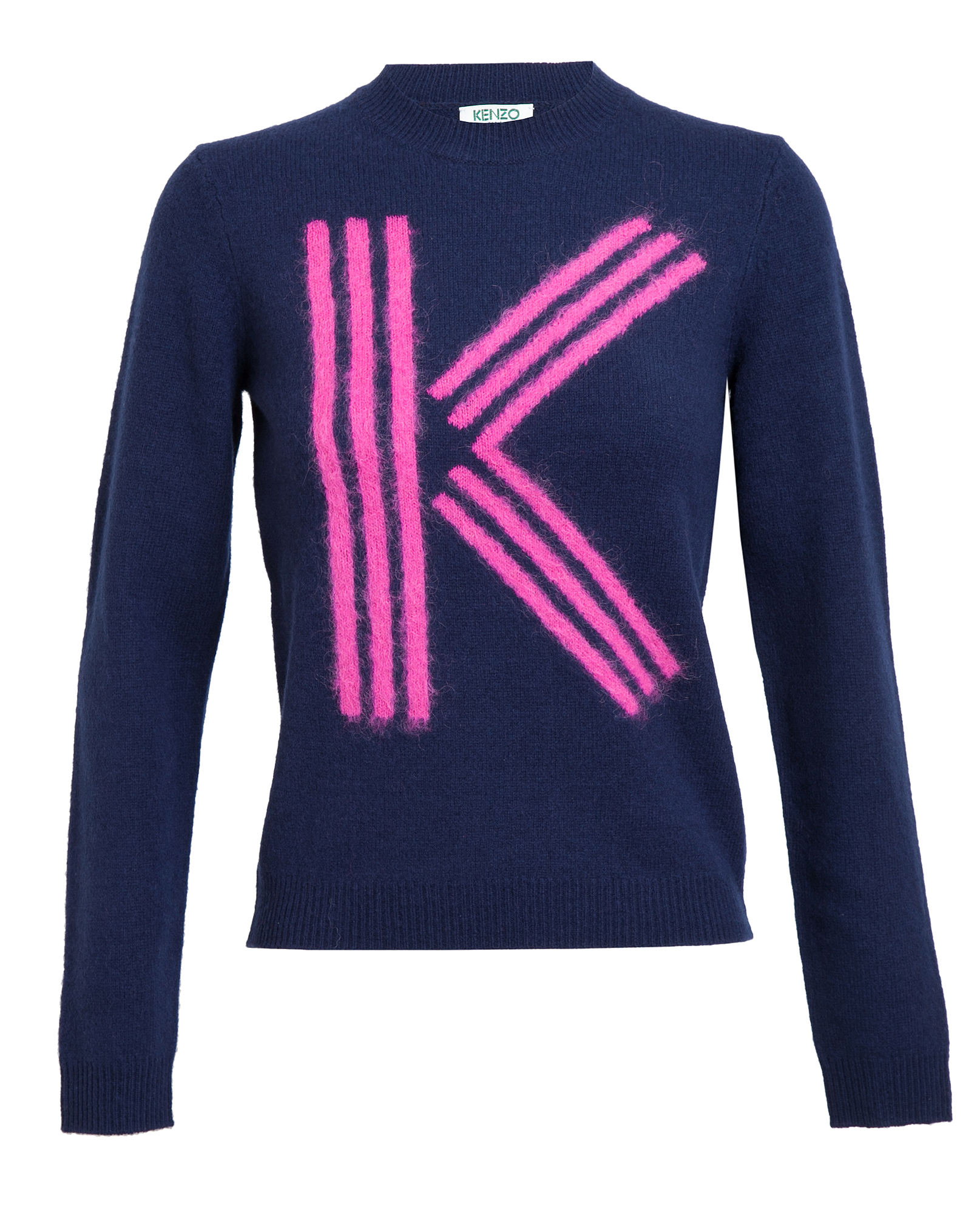 Kenzo Woolmohair K Motif Jumper in Blue | Lyst