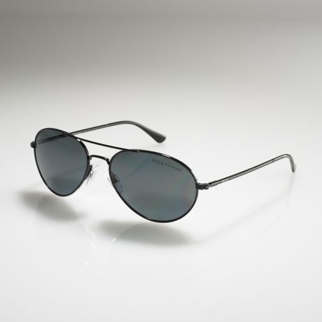 Polo Ralph Lauren Classic Aviator Sunglasses in Black for Men | Lyst