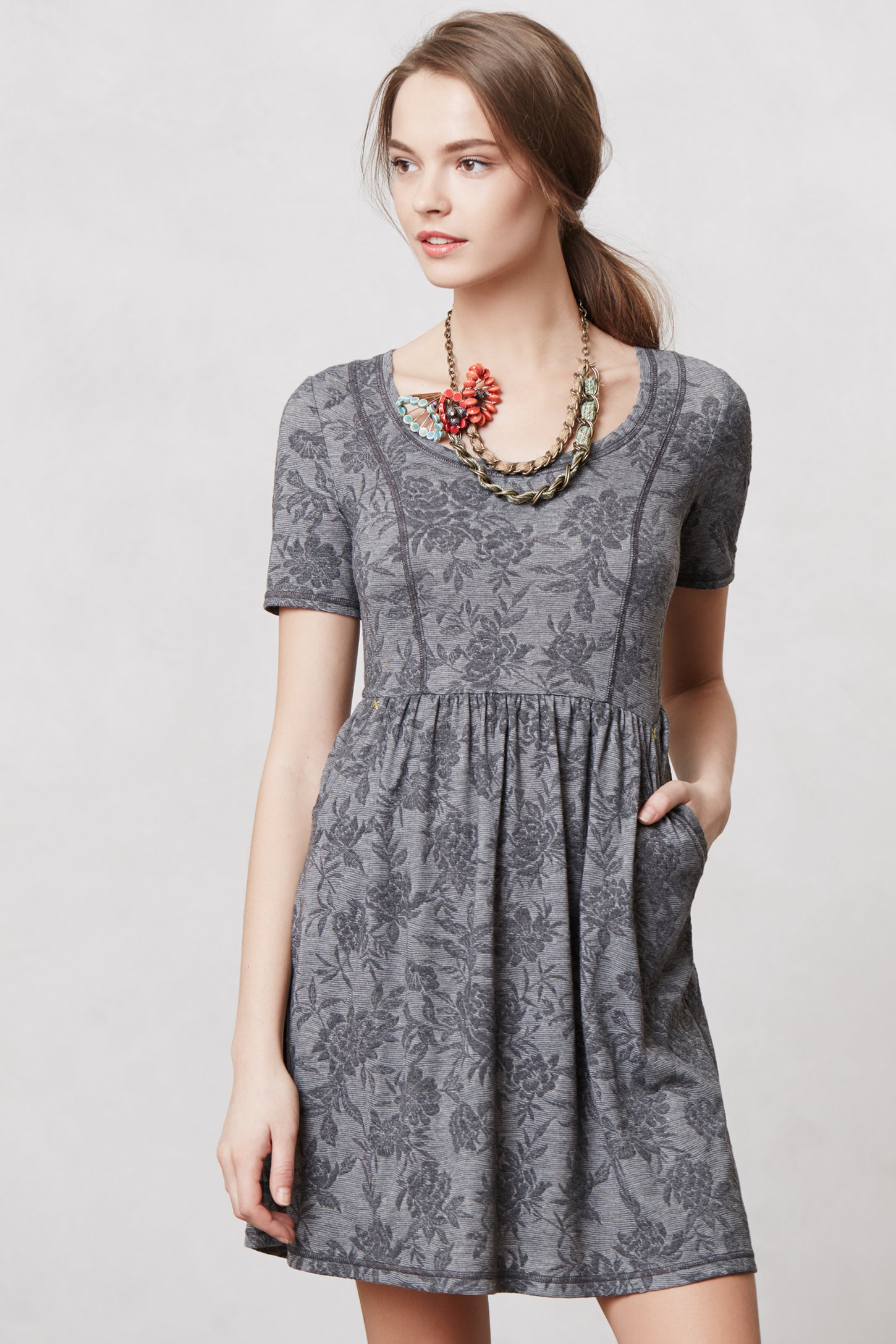 Lyst - Saturday/sunday Jacquard Day Dress in Gray