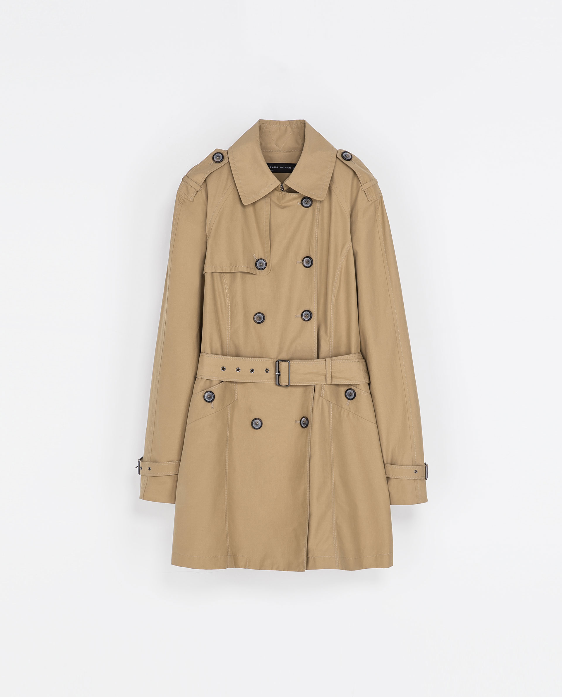 Zara Trench Coat with Checked Lining in Brown | Lyst