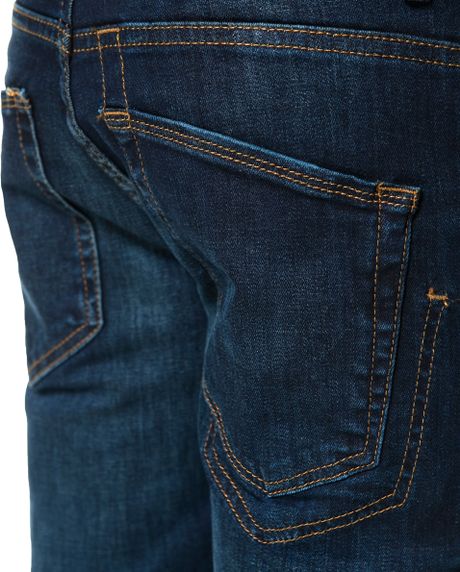 Zara Jeans with Slanted Pocket in Blue for Men (Dark blue) | Lyst