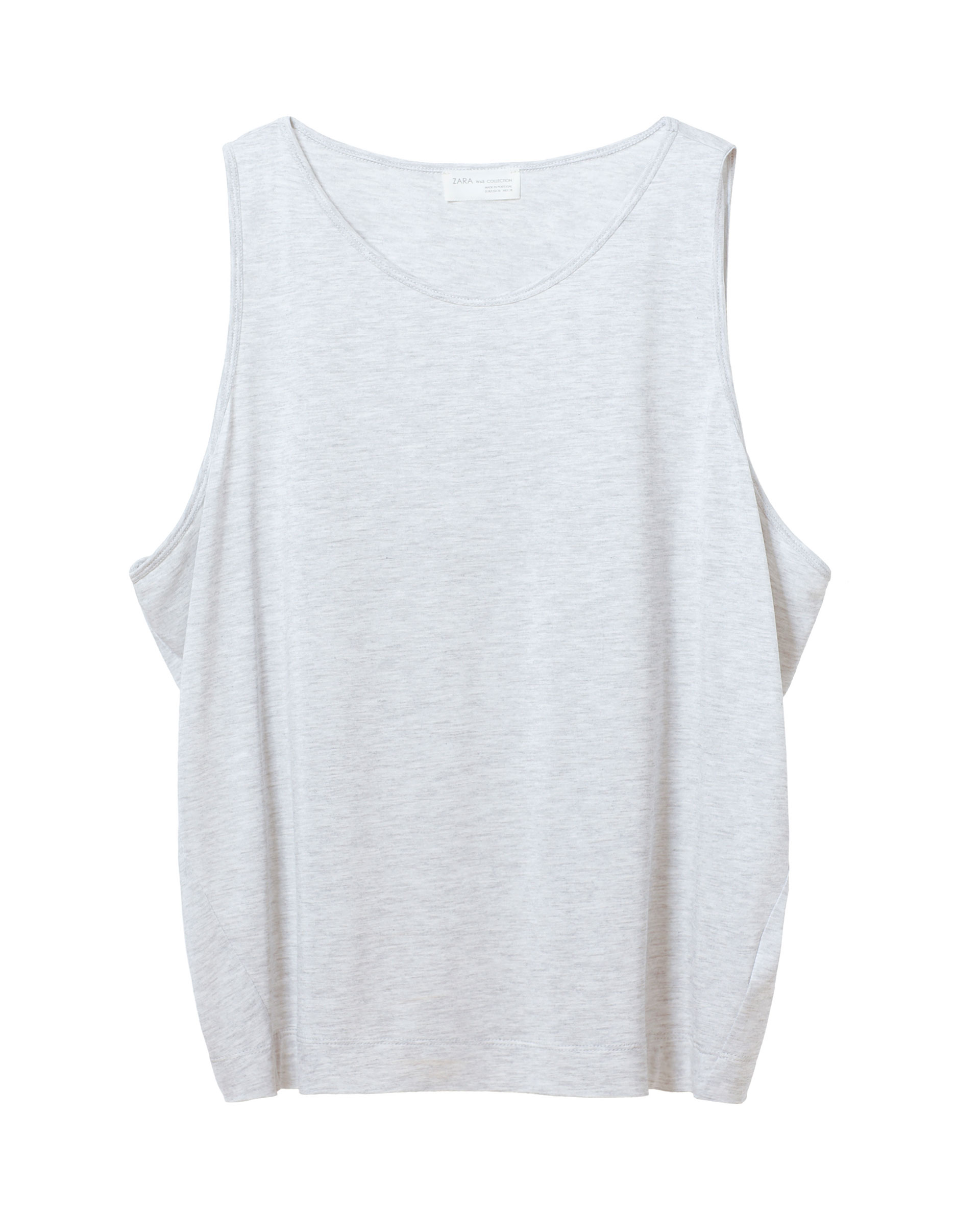 Zara Tank Top with Wide Arm Holes in Gray | Lyst