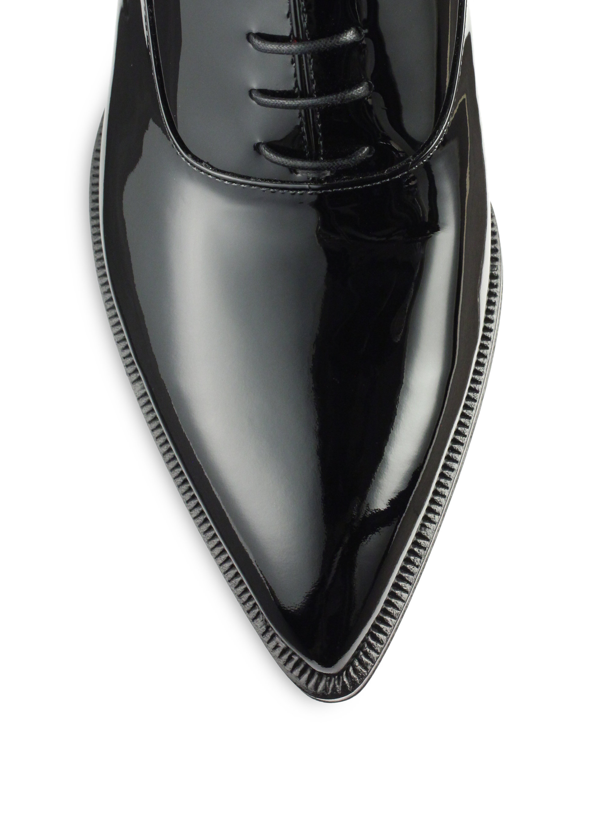 Christian Louboutin Mens Patent Leather Sample Plain Toe Dress