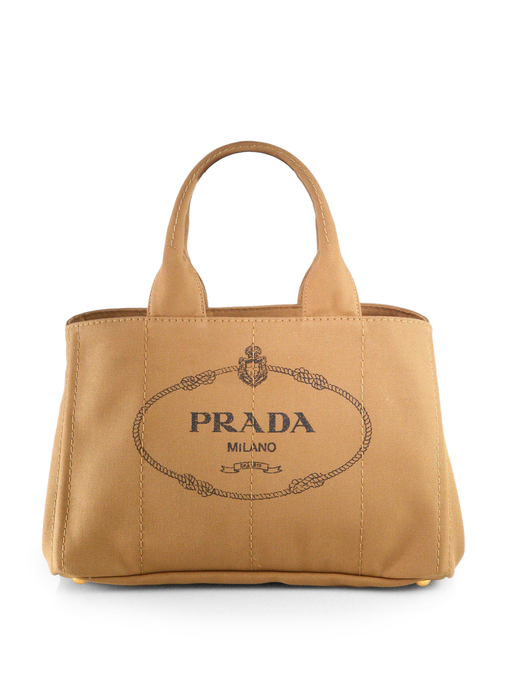 prada brown canvas bag