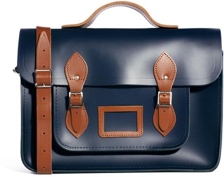 Cambridge Satchel Company The 15 Designer Leather Satchel in Blue for ...