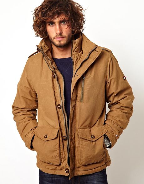 Hilfiger Denim Field Jacket in Brown for Men (Beige) | Lyst
