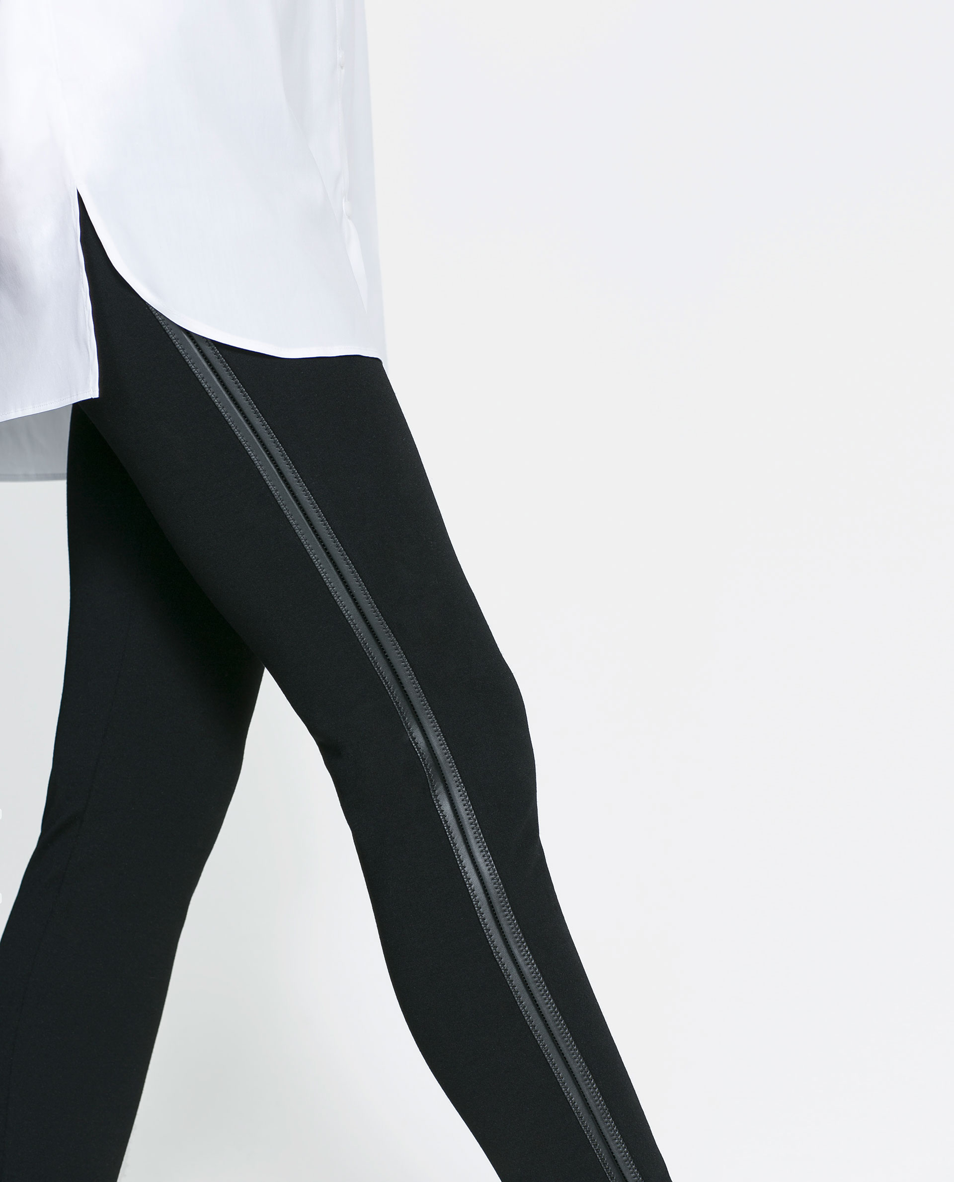 zara leggings leather