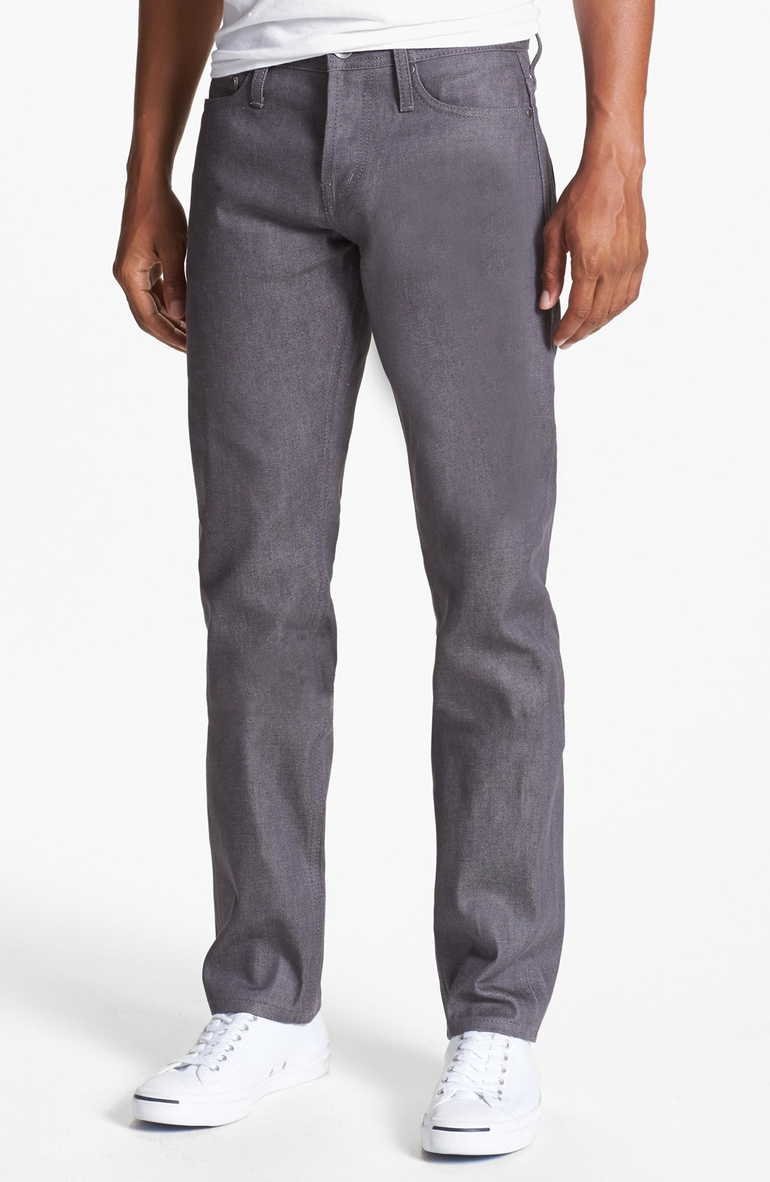Unbranded The Unbranded Brand Slim Tapered Leg Selvedge Jeans in Gray ...