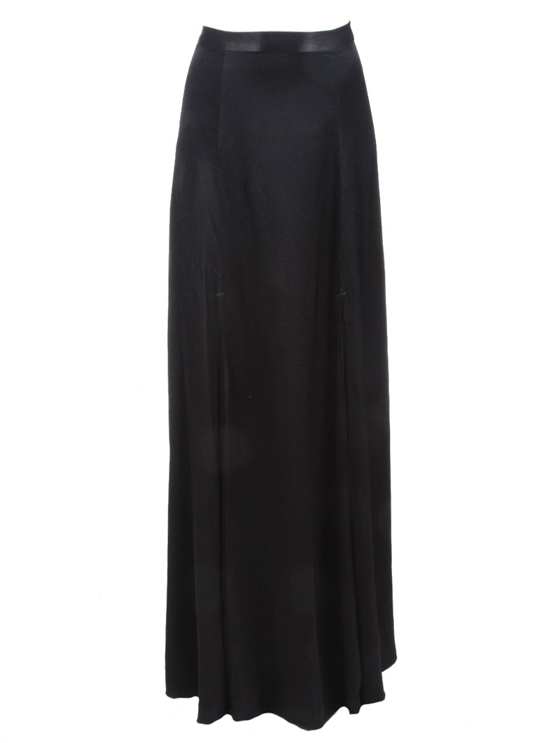 L'agence Double Slit Maxi Skirt in Black | Lyst
