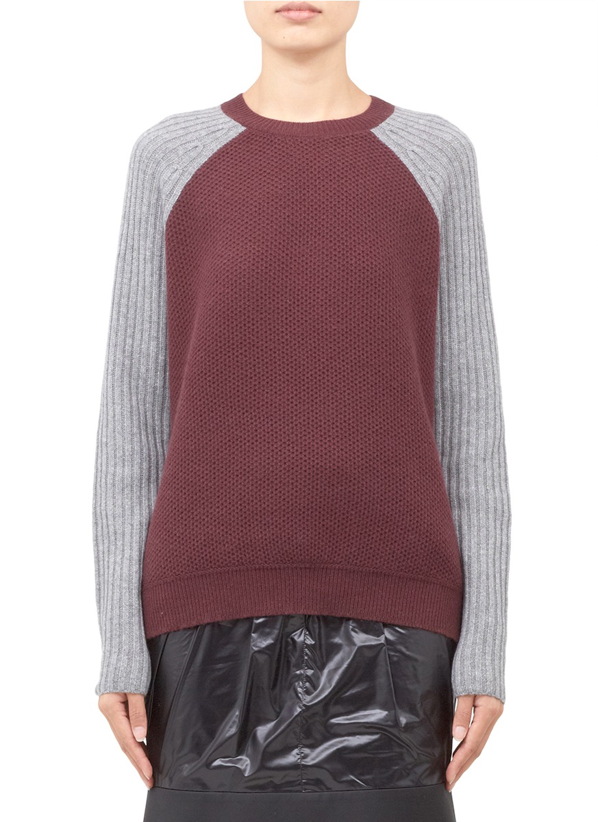 Reed Krakoff Raglan Sleeve Cashmere Sweater in Red | Lyst