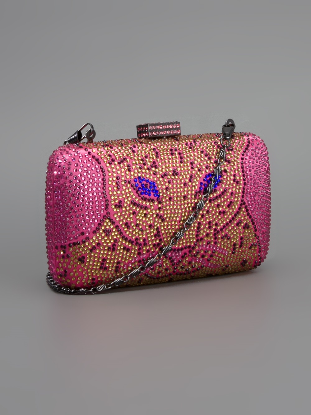 Lyst - Serpui Jewel Embellished Box Clutch in Pink