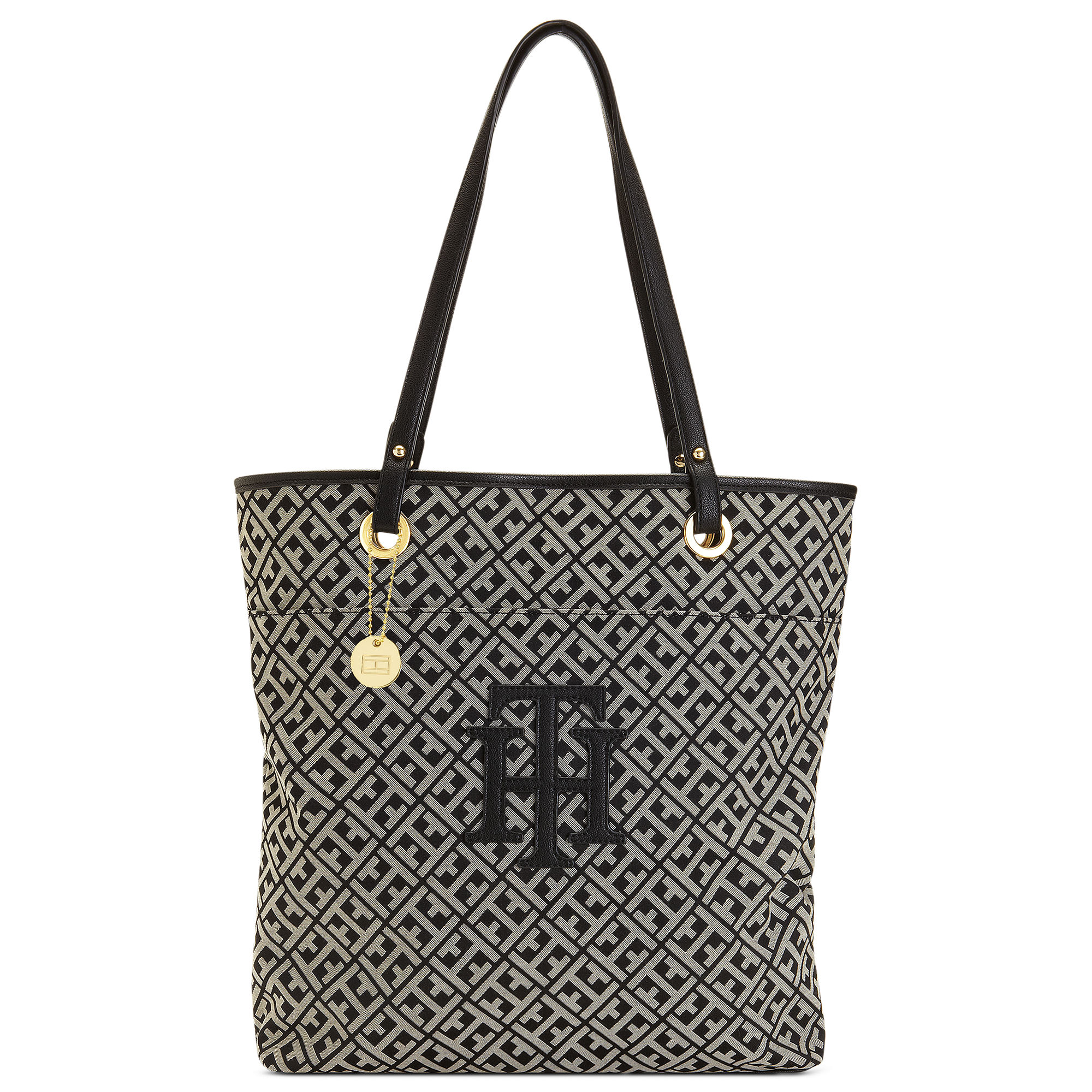 Lyst - Tommy Hilfiger Logo Jacquard Tote in Gray