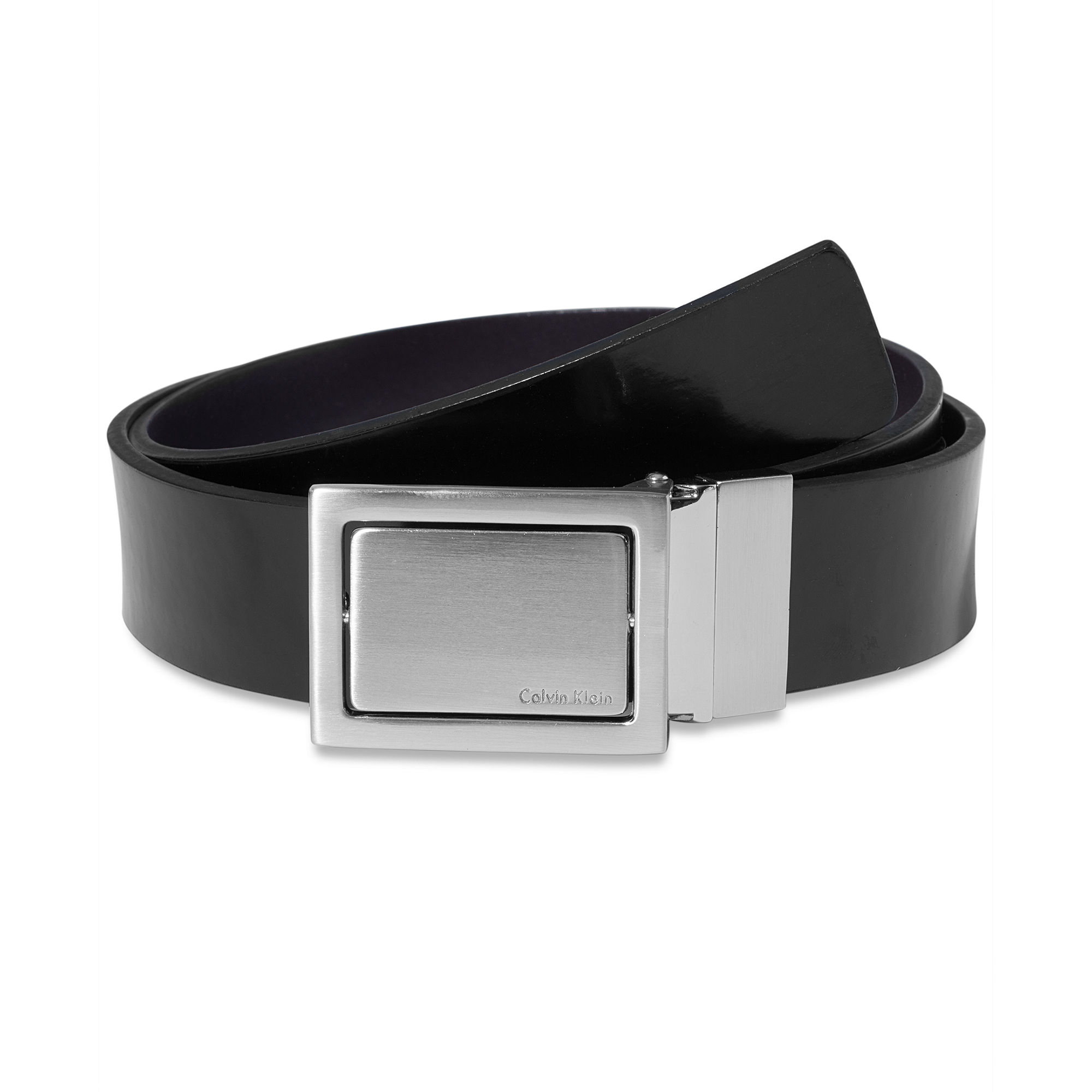 Calvin Klein Calvin Klein Reversible Leather 4-Way Plaque-Buckle Belt ...