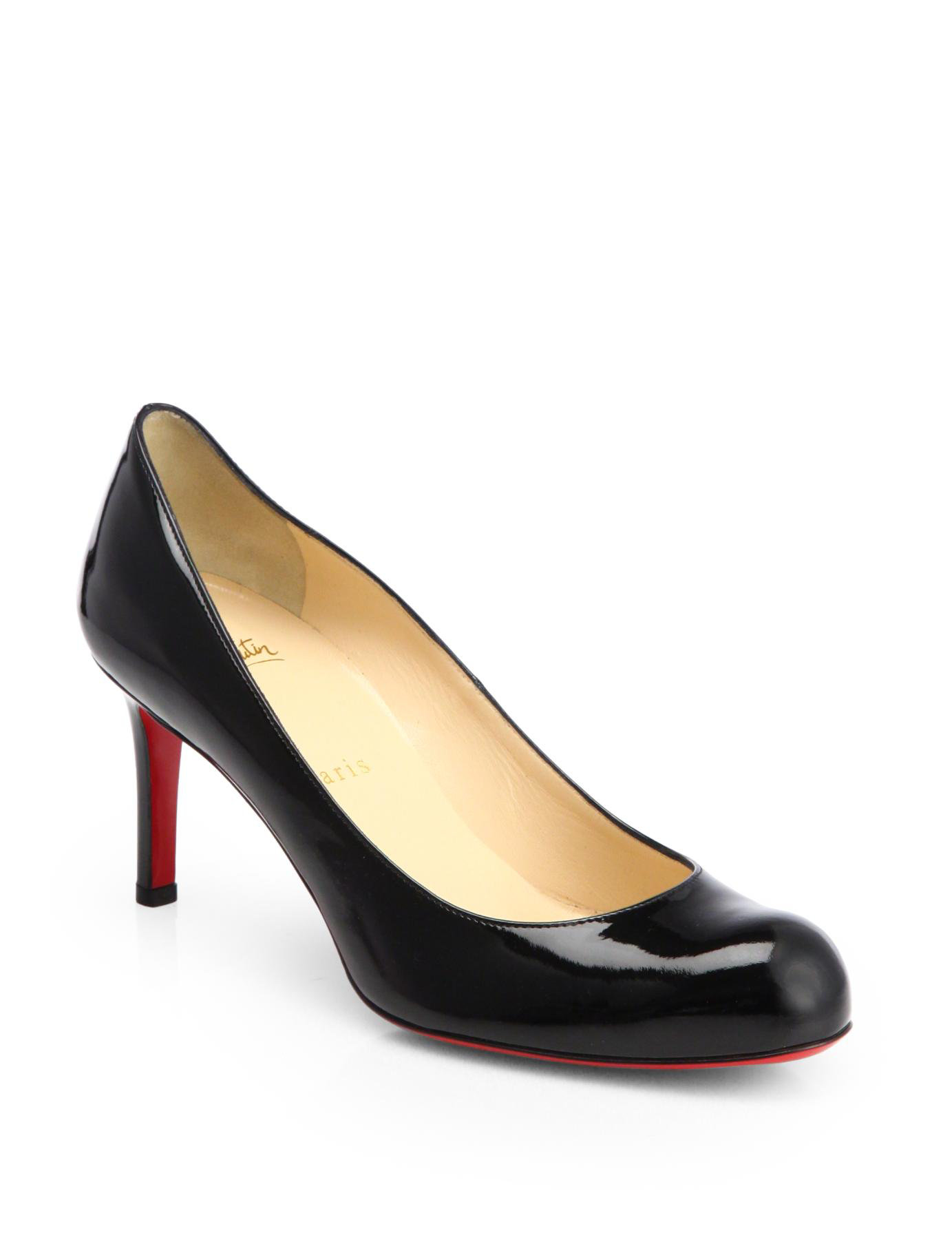 Christian louboutin Simple 70mm Patent Leather Pumps in Black | Lyst
