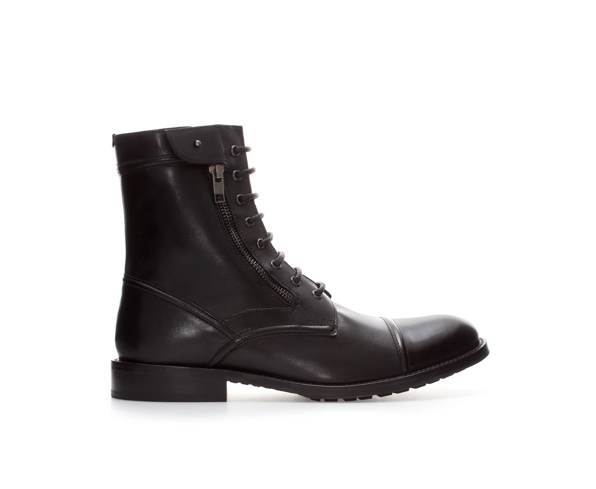 Zara Combat Boot in Black for Men | Lyst